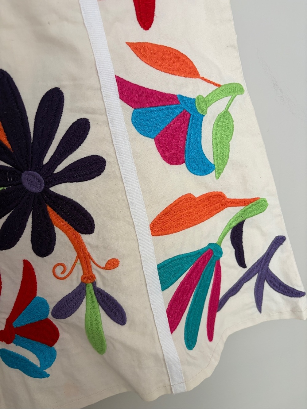 Tory Burch Vintage Embroidered A-Line Skirt with Multicolor Flowers, Size 4 - Picture 11 of 11